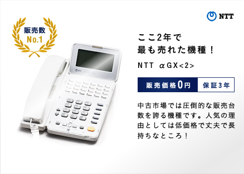 ここ2年で最も売れた機種！ NTT αGX<2> 